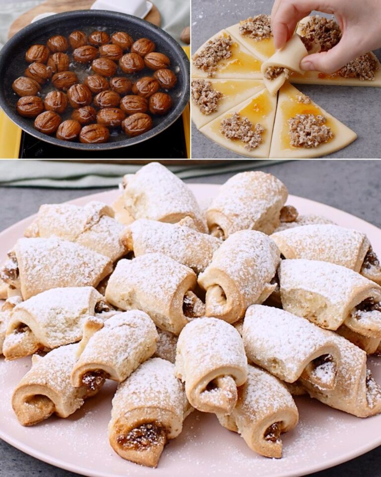 Biscotti ripieni di noci e marmellata: