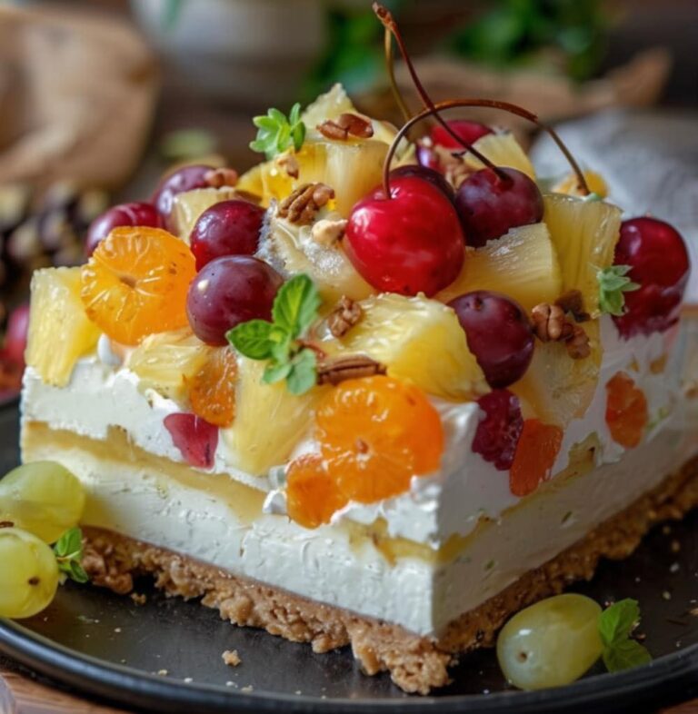 Cheesecake all’insalata di frutta