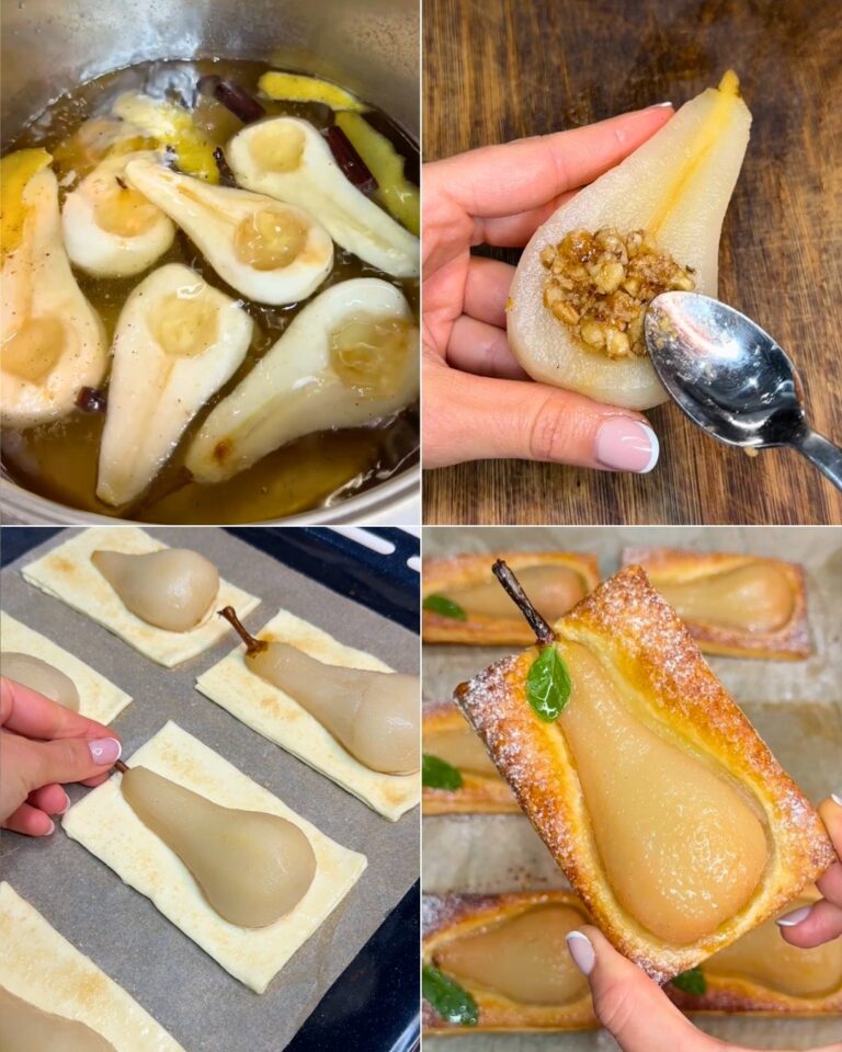 Crostate di pasta sfoglia e pere facili e veloci