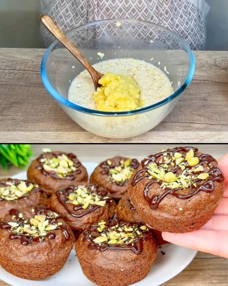 Muffin di avena e banana con cacao e cocco