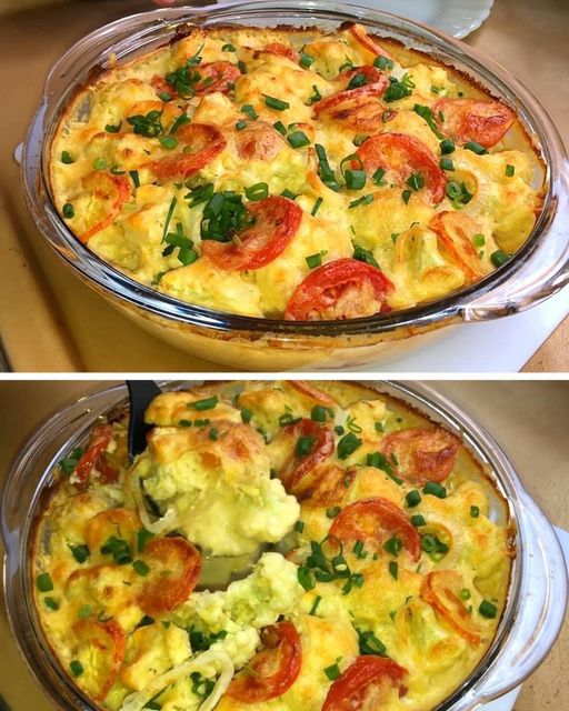 Cavolfiore al forno cremoso con crema di mais