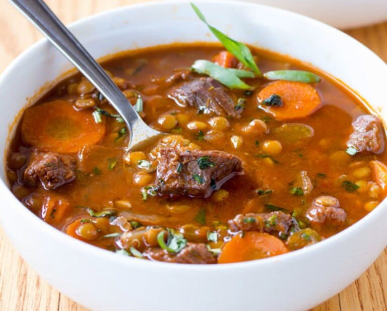 Stufato di manzo e lenticchie
