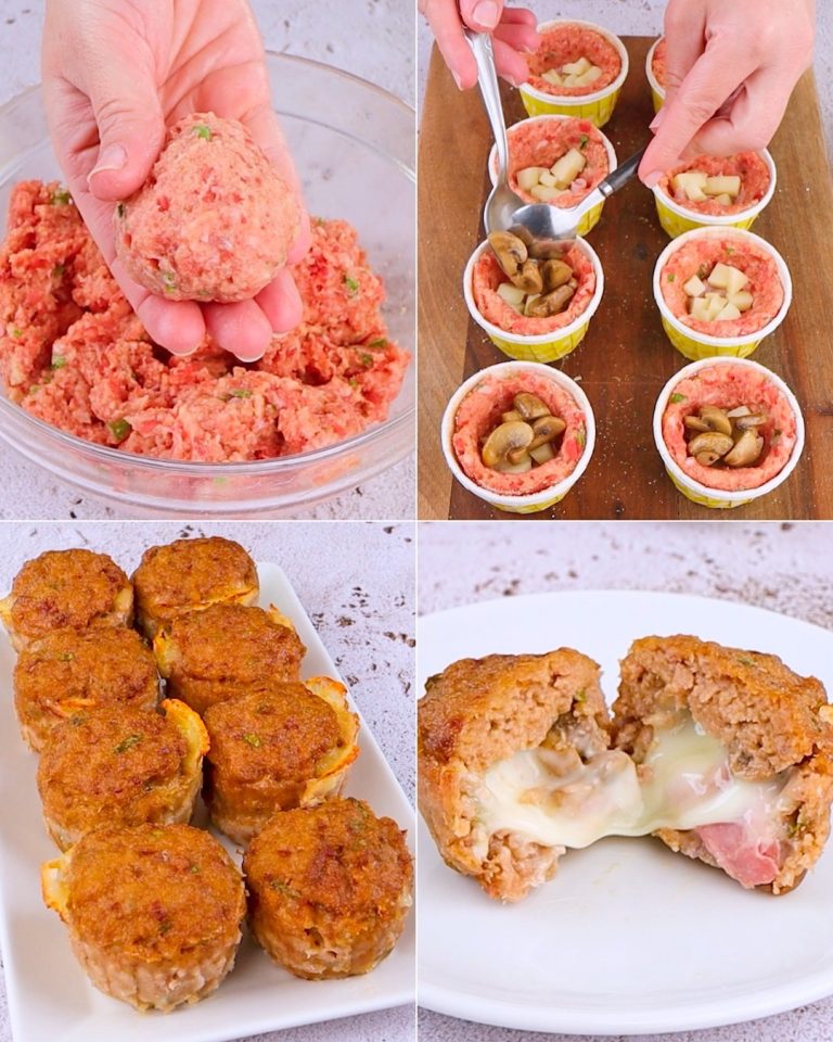 Mini muffin con polpette: quattroré porzioni individuali, gustose e appiccicose!