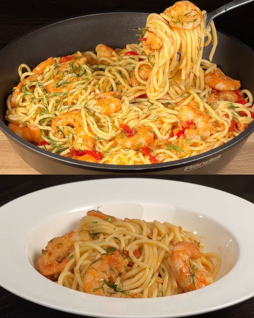 Spaghetti Gamberi E Aneto