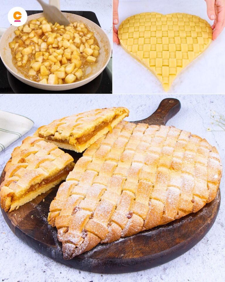 Crostata di mele a forma di cuore: la ricetta del dolce di frolla romantico e delizioso