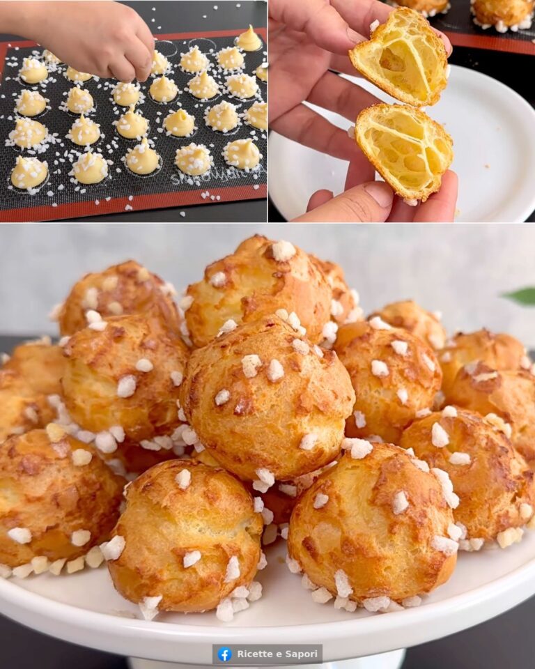 Bignè con granella di zucchero