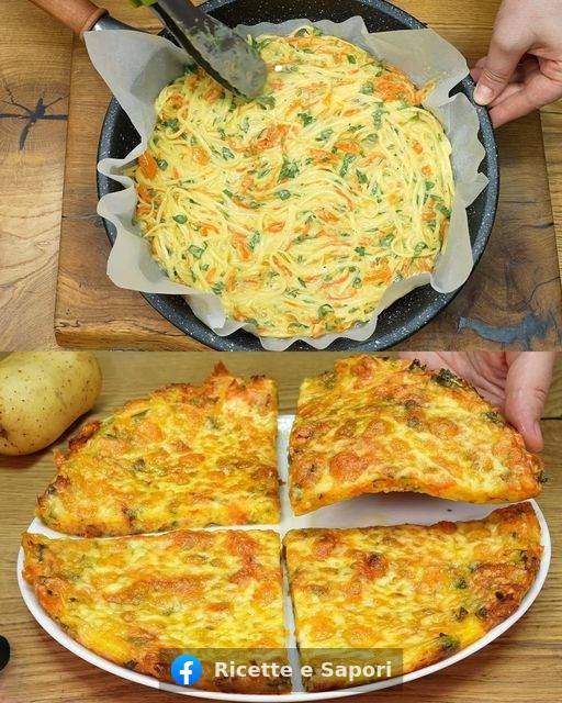 casseruola di formaggio, verdure e patate