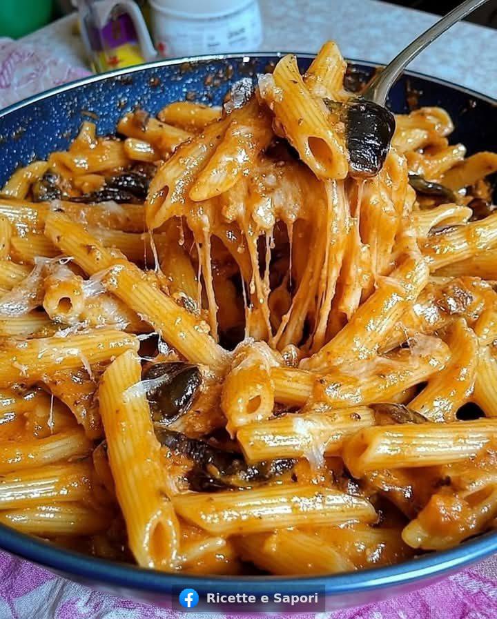 Pasta con Melanzane Fritte e Provola Affumicata: