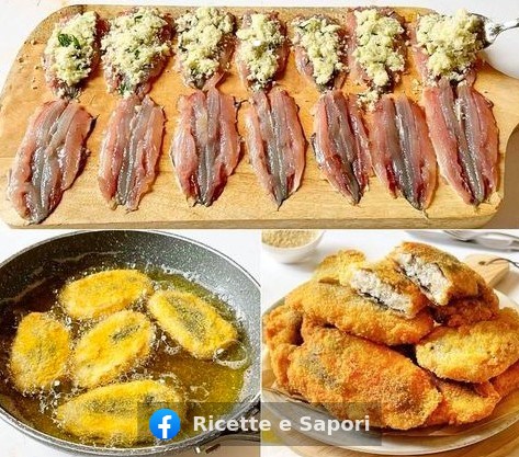 Farcite le sarde così, impanate e friggete! Super croccanti fuori e morbide dentro