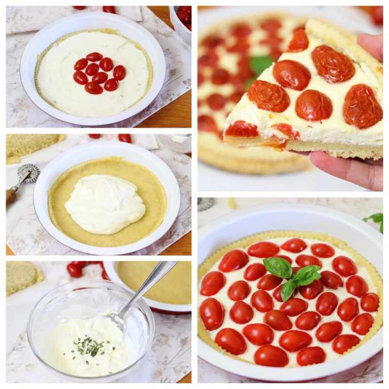 Crostata salata pomodorini e formaggio