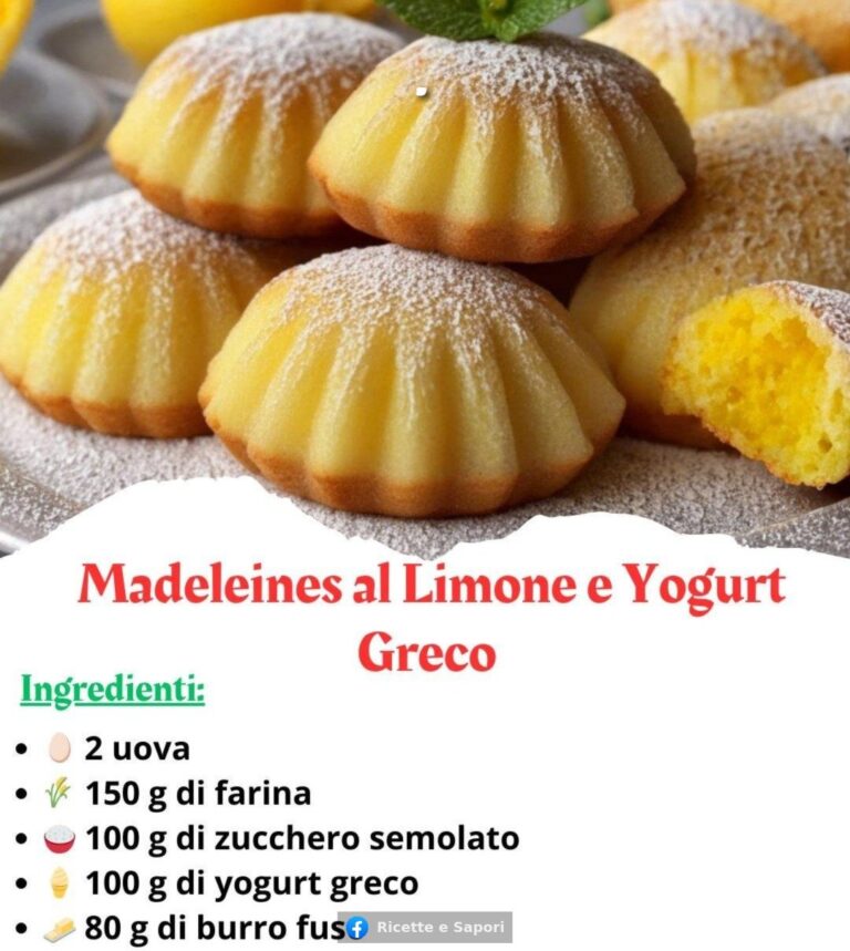 Madeleines al Limone e Yogurt Greco