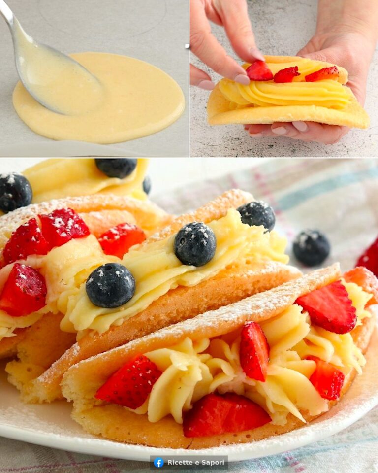 Tacos dolci: la ricetta golosa con panna e frutta fresca