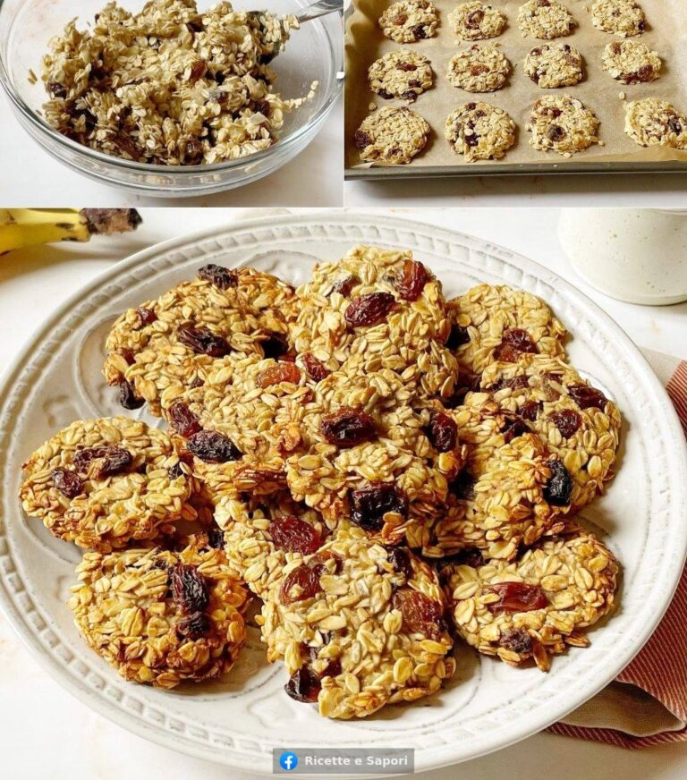 I biscotti avena e banana