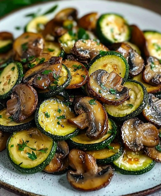 Zucchine con funghi saltati! Un piatto sano e gustoso