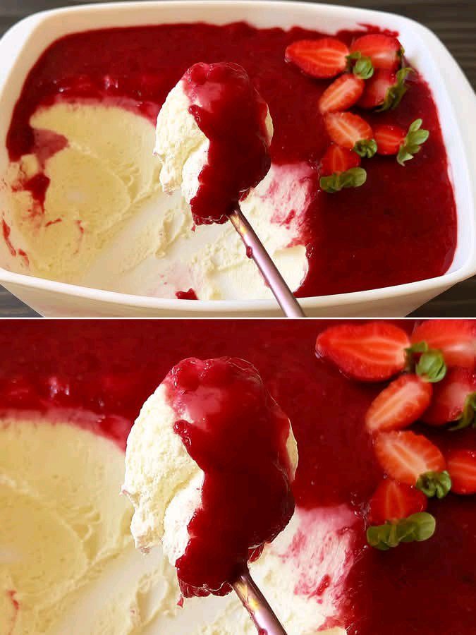 Con lo yogurt e un po di fragole ho fatto il dolce dell estate