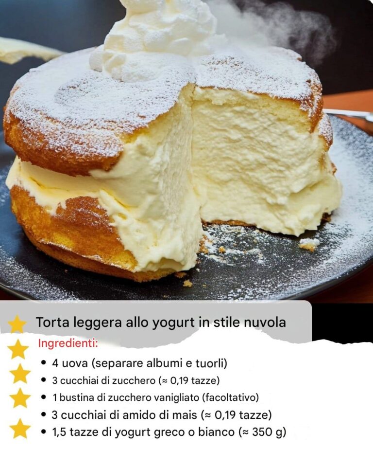 Ricetta per la torta nuvola allo yogurt leggermente umida