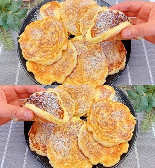 Pancake allo yogurt e mele pronti in 3 minuti, quelli che preparo ogni settimana!