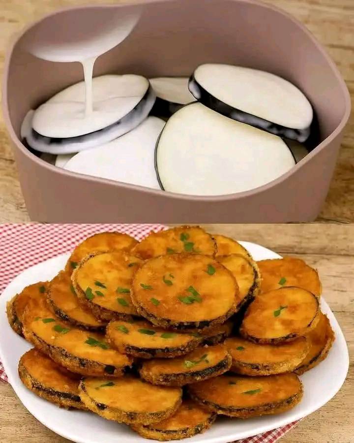 Medaglioni di melanzane fritte