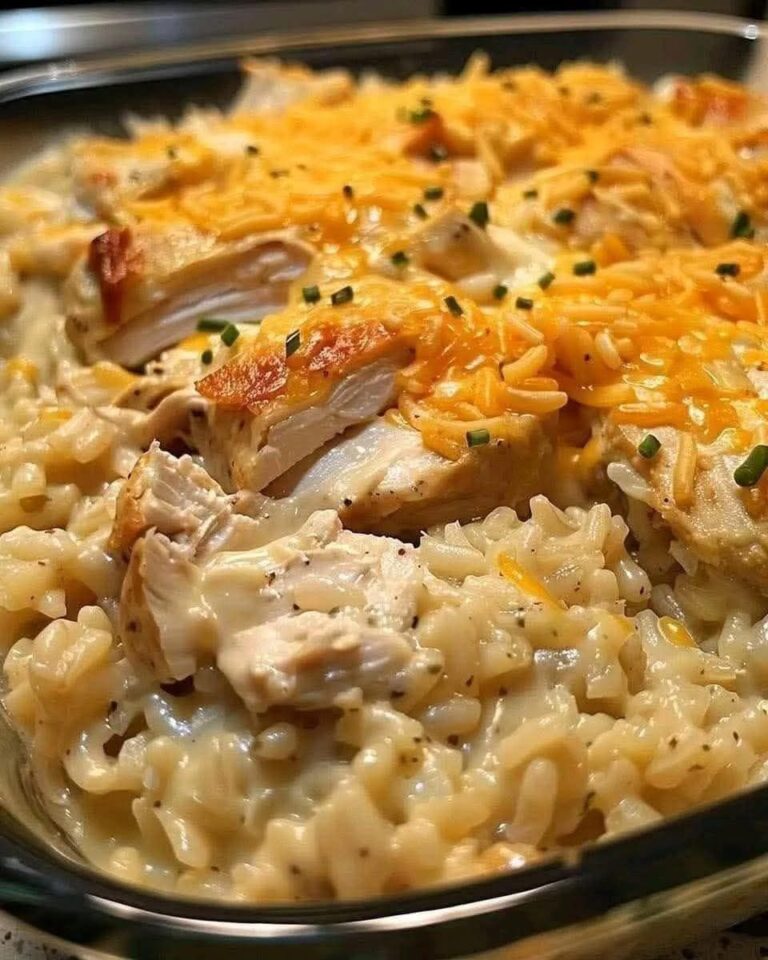 Casseruola cremosa di riso e pollo