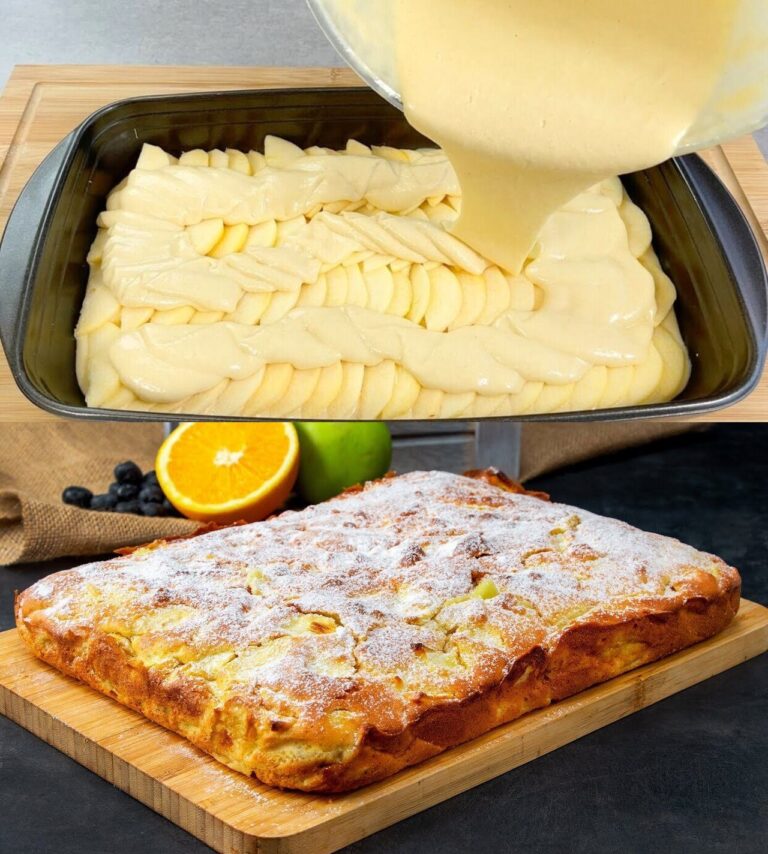 Torta di mele con budino alla vaniglia preparata in 10 minuti che fa impazzire il mondo