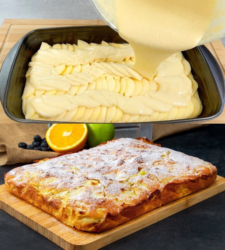 Torta di mele con budino alla vaniglia preparata in 10 minuti che fa impazzire il mondo