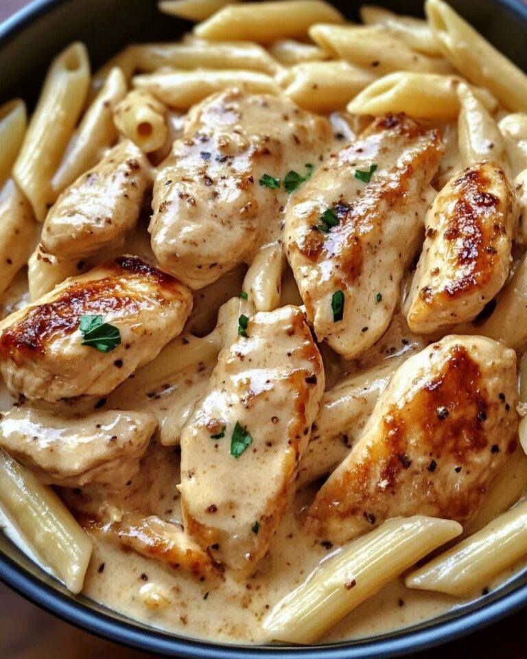 Pollo cremoso al parmigiano con penne