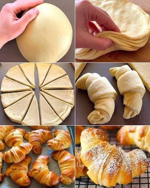 Ricetta facile per croissant passo dopo passo