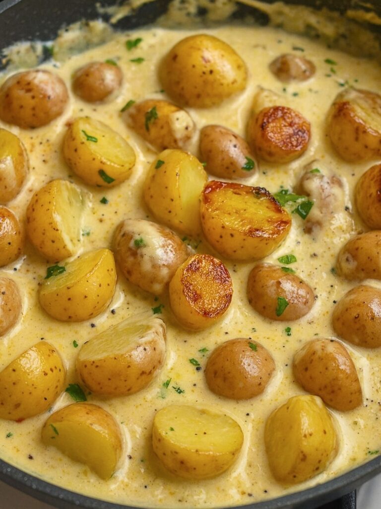 Patate in salsa di crema all'aglio, così buone che le vorresti ogni settimana