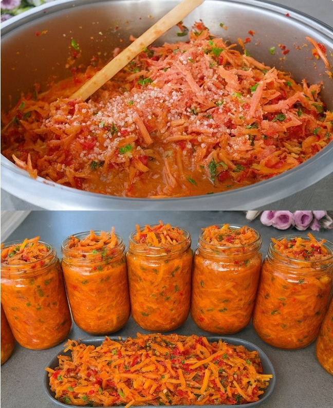 Insalata invernale di peperoni e carote senza cottura, ricca di vitamine… Fresca e molto gustosa