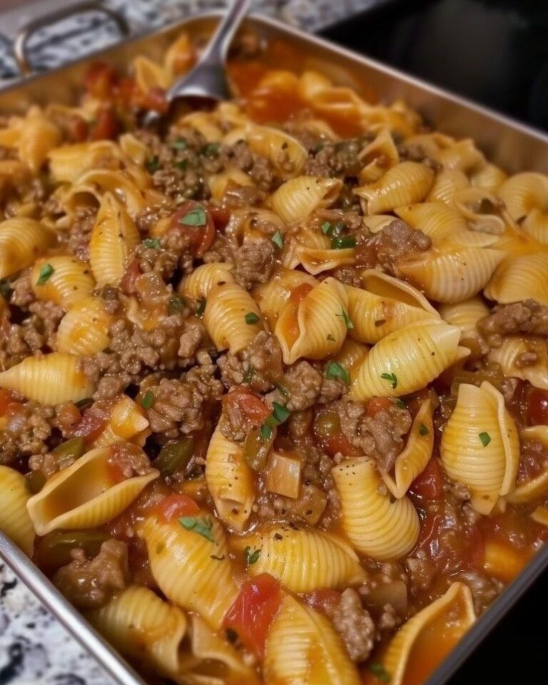 Ricetta per pasta con conchiglie e carne macinata