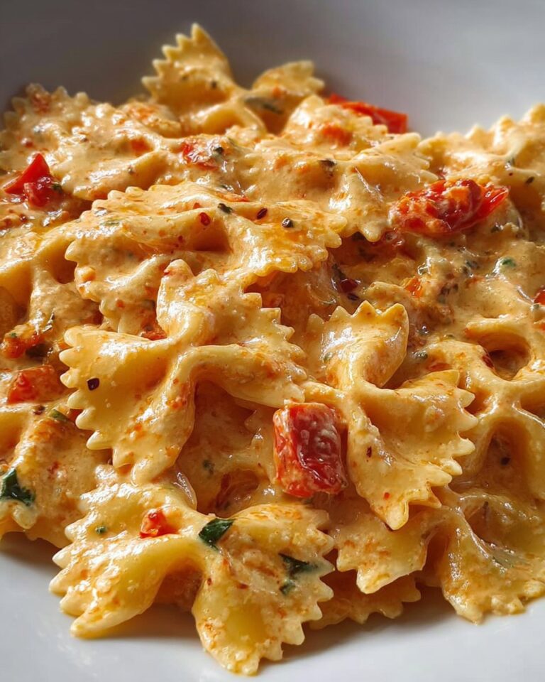 Farfalle con crema di peperoni