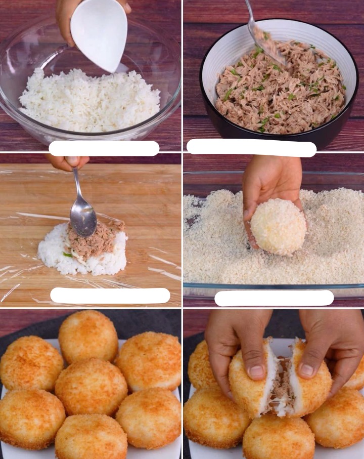 Polpette di riso ripiene di tonno