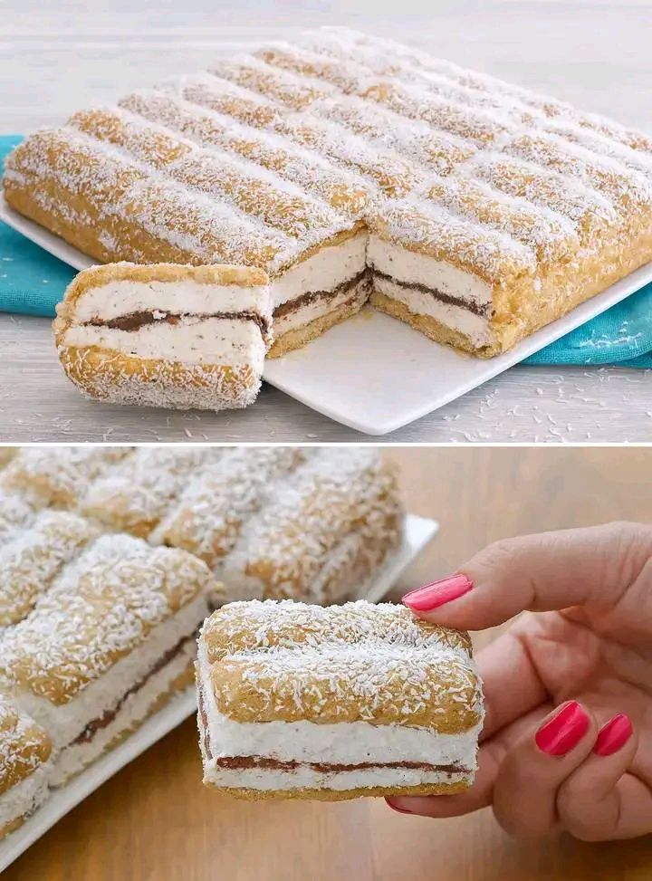 Torta Fredda con Pavesini Cocco e Cioccolato