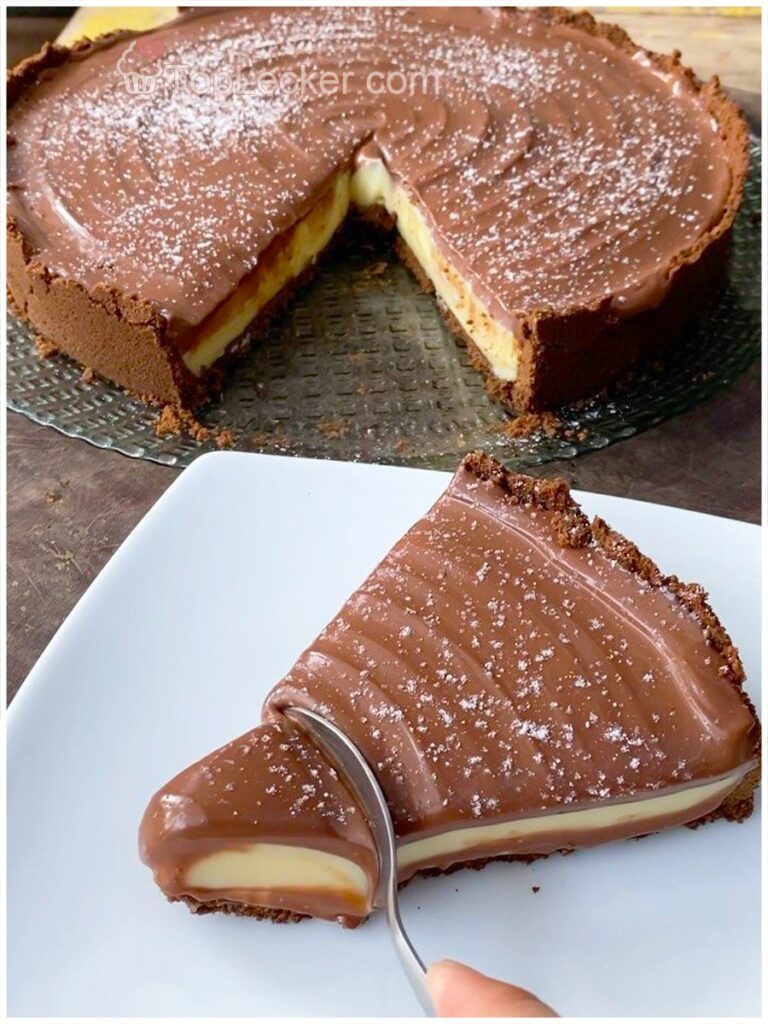 Torta al cioccolato e vaniglia senza cottura