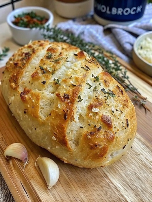 Pane all'aglio senza impasto (ricetta da una tazza)