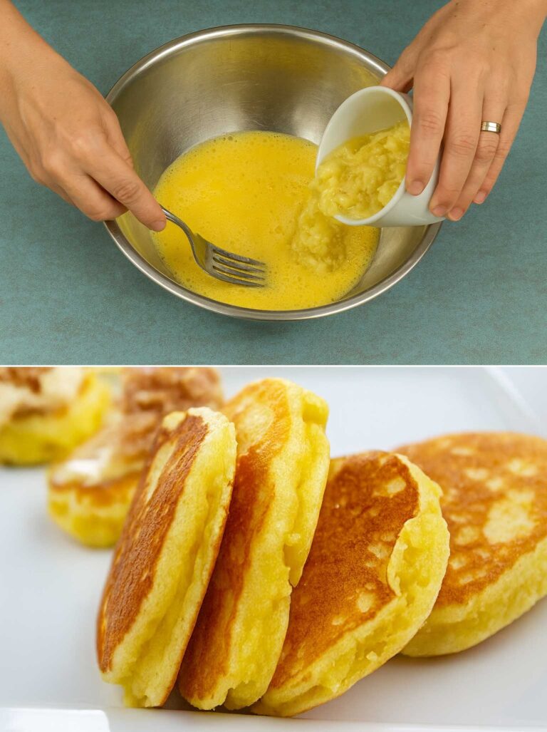 I pancake 2 ingredienti, senza farina, burro e latte per una colazione super dietetica con 35 calorie!