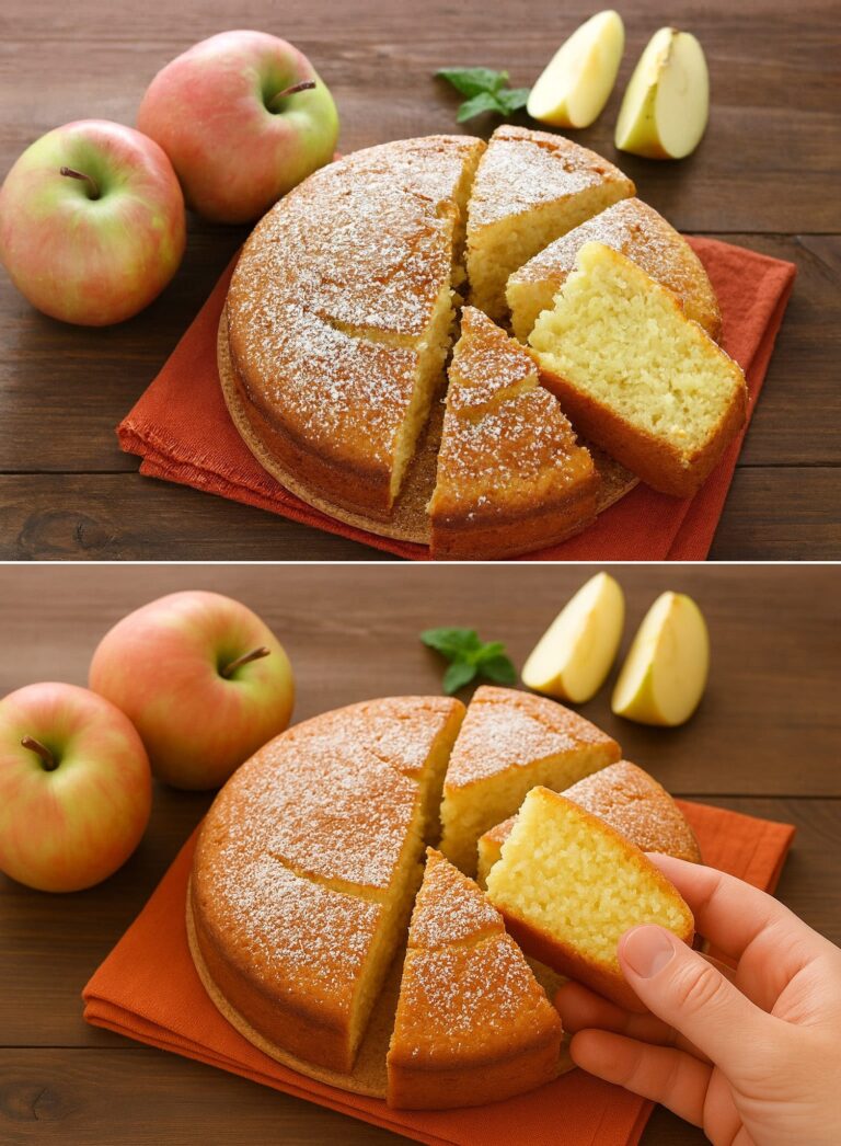 Il segreto è frullare tutto insieme: mele, limone e un po’ di farina per la torta più soffice di sempre (è così facile che la preparo anche la mattina presto)!