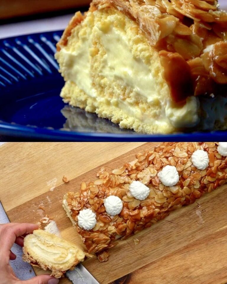 Rotolo di spugna con punture d'ape: delizioso e cremoso