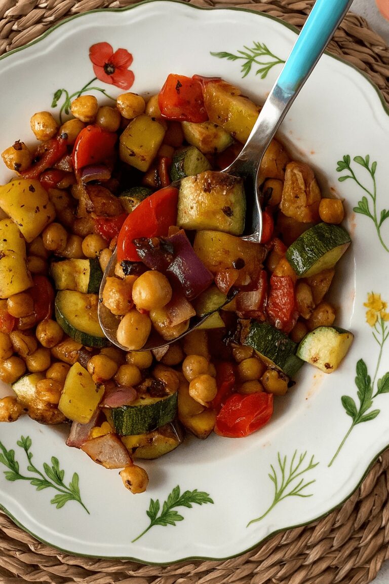 Così risolvo la fame nervosa, li preparo in 20 minuti e mi saziano per ore: ceci e verdure croccanti, senza grassi e con tanto sapore