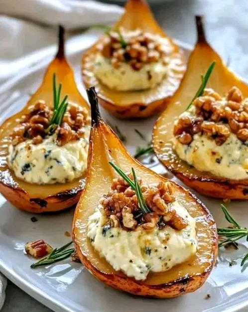 Pere al Forno con Formaggio e Noci