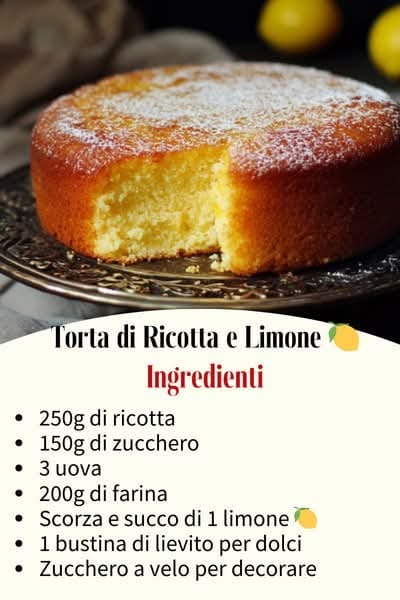 Torta di Ricotta e Limone