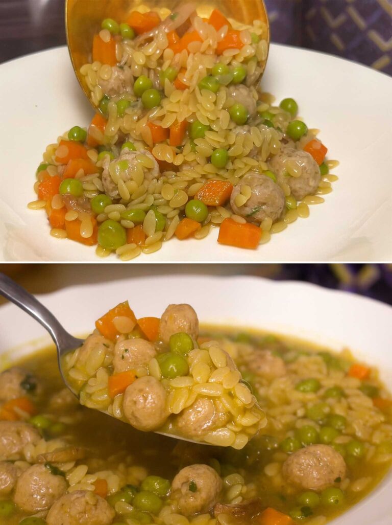 Quando i miei pazienti mi chiedono “una cena completa, saziante e rinforzante” “una cena che scalda ma resta leggera”, gli consiglio sempre questa pastina con verdure e polpettine!