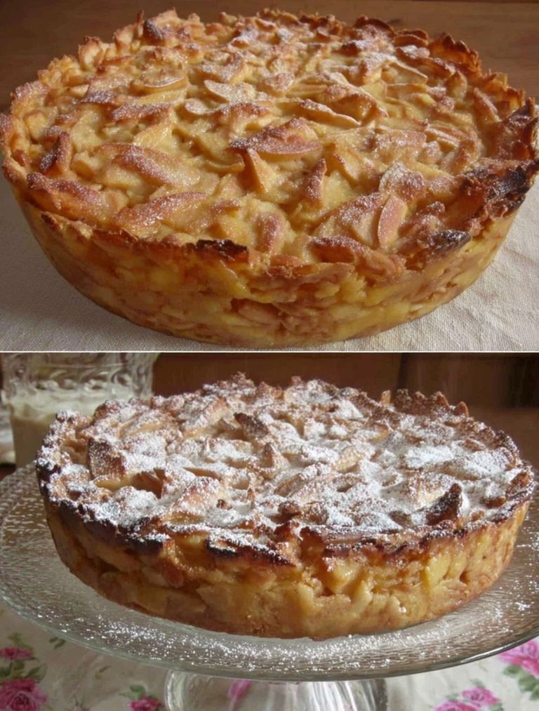 Preparo questa torta di mele da oltre 30 anni. Mia madre la preparava 20 anni prima di me. È semplicemente la migliore! In tutti questi anni, nessuno ha mai smesso di amarla: croccante fuori e morbida e umida dentro. 🍎✨