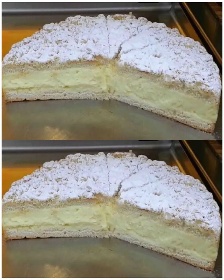 Torta sbriciolata della Slesia con budino alla vaniglia