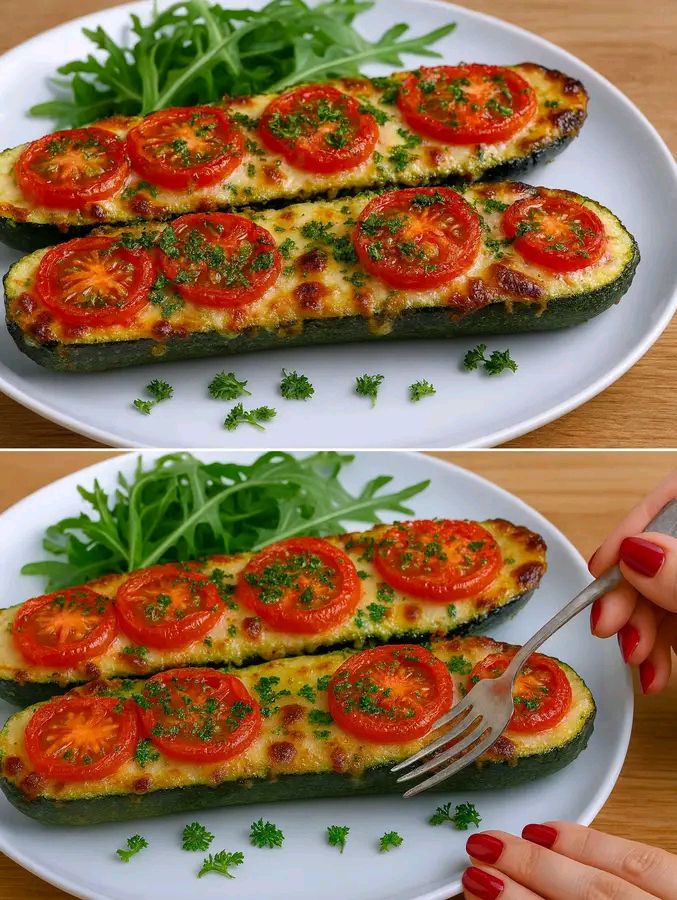 Zucchine ripiene light al forno