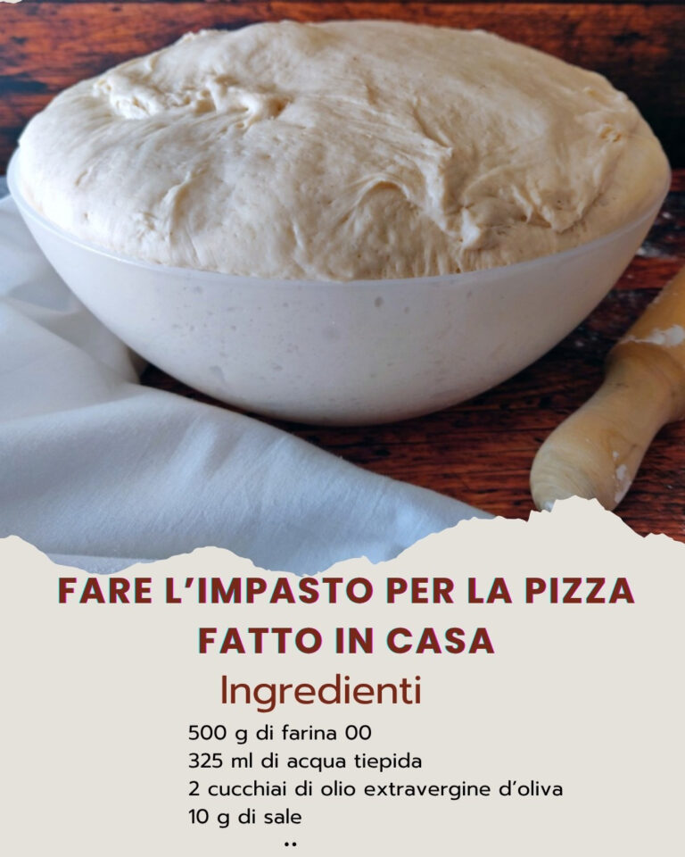 fare l'impasto per la pizza fatta in casa