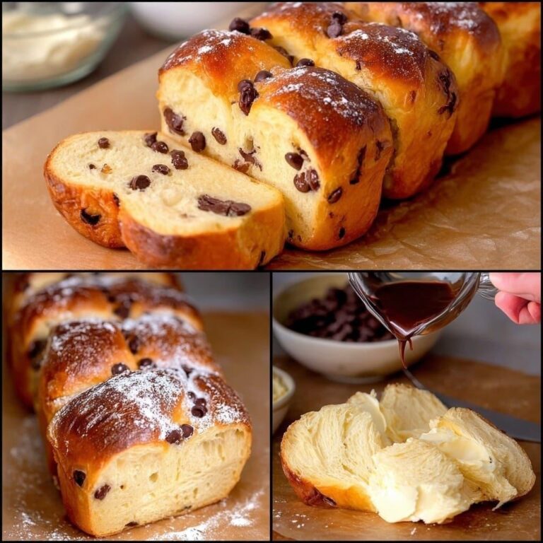 Brioche soffice con gocce di cioccolato