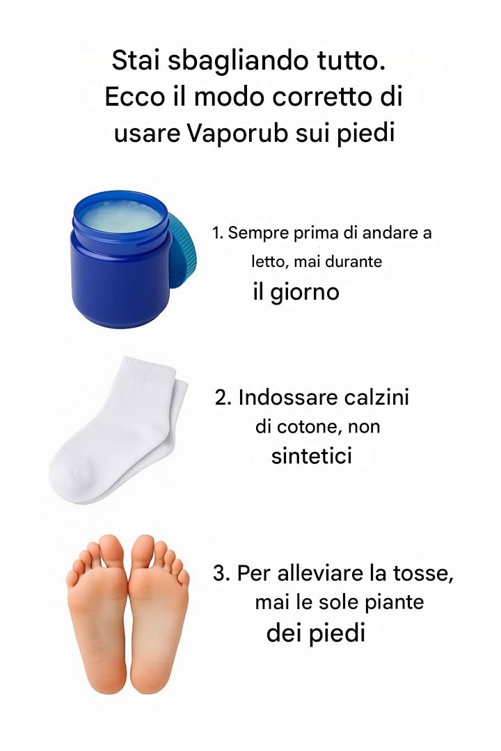 Stai sbagliando tutto. Ecco il modo giusto per usare Vaporub sui piedi.