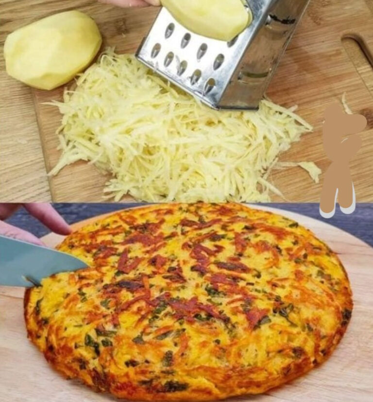 Basta grattugiare 3 patate e aggiungere 3 uova. Deliziosa ricetta a base di patate. Economica e facile