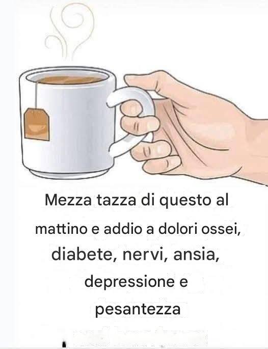 Mezza tazza di questo al mattino.